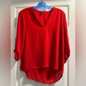 Express Women's Scarlet V-Neck Blouse